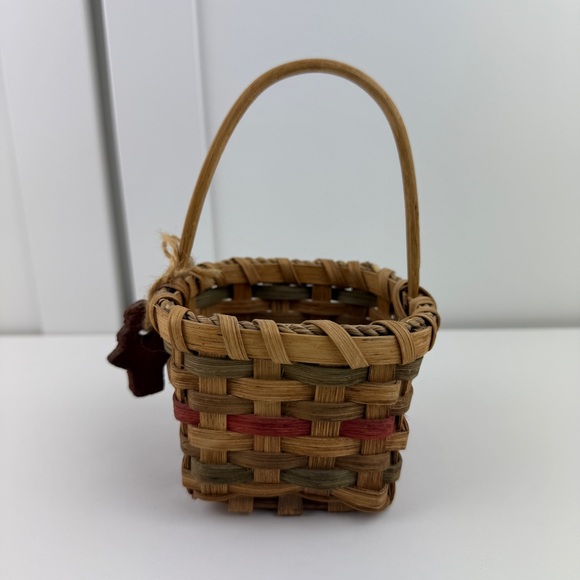 Vintage Miniature Basket Farmhouse Primitive Christmas Folk Art Country Decor! - Picture 4 of 16